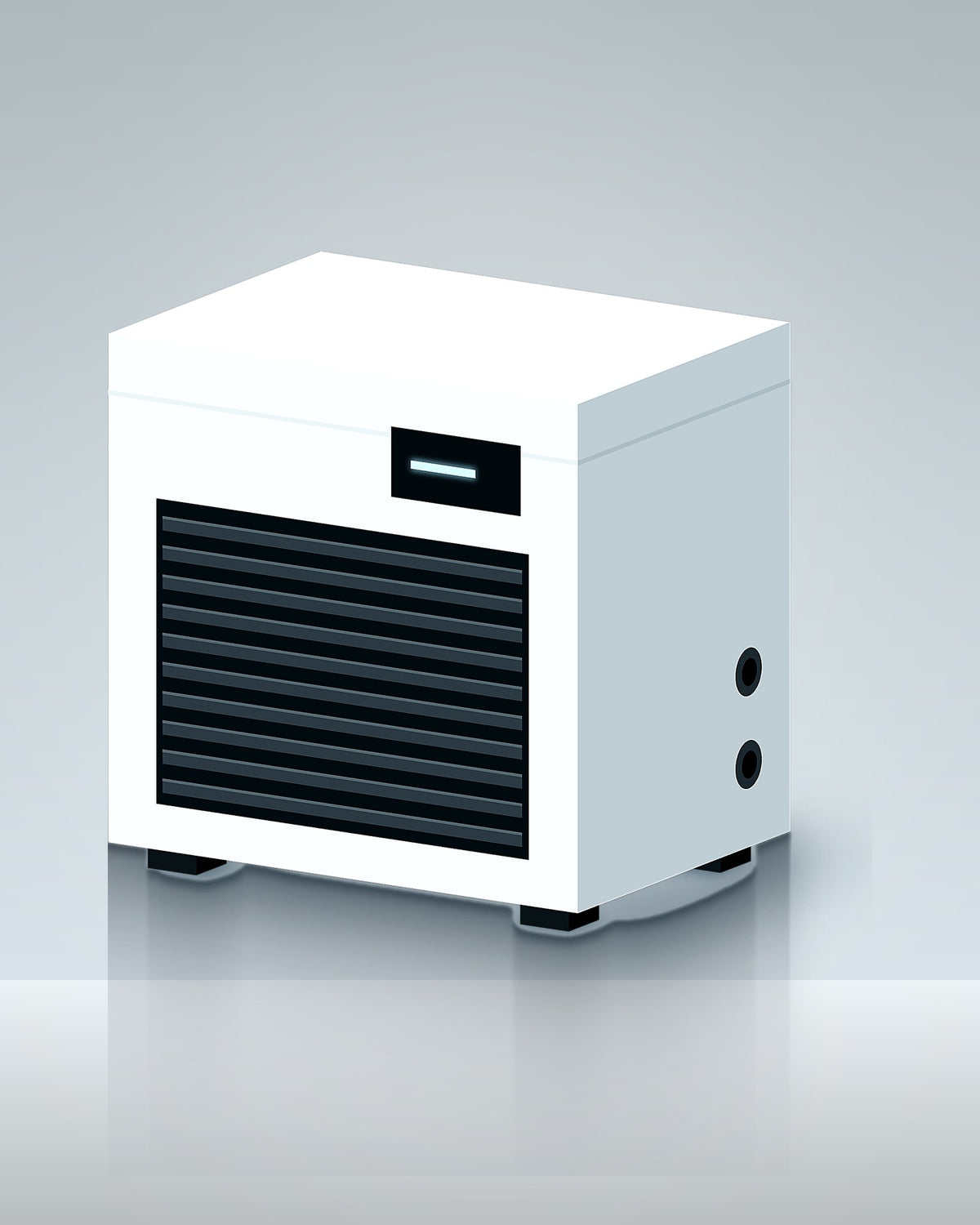 Floe: a compact white chiller unit with a dark grille (placeholder illustration).