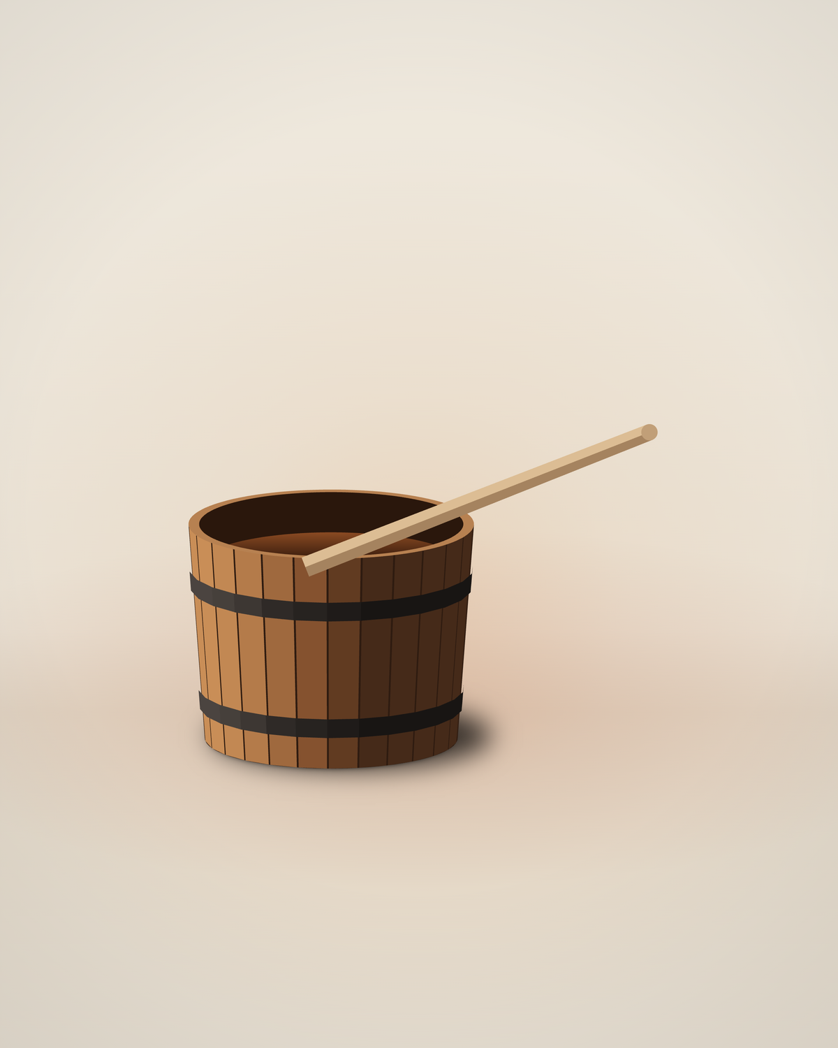 Bucket and Ladle: a timber sauna bucket with a long ladle (placeholder illustration).