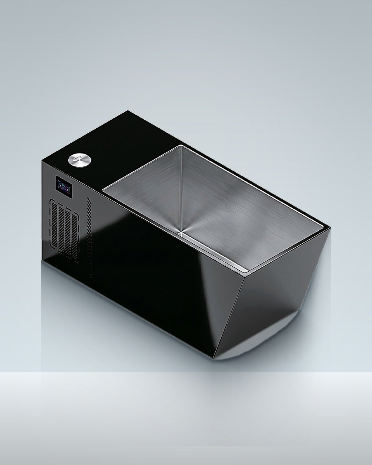 Premium 6: a black steel all-in-one, studio photo.